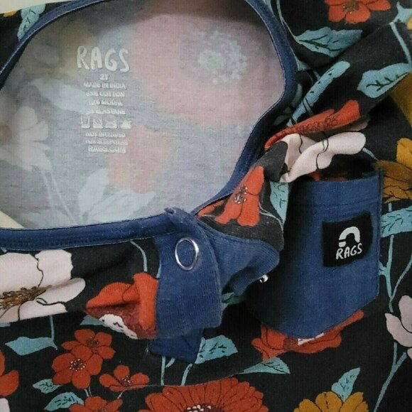 Rags Henley Pocket Romper - 2Y - Picture 3 of 4